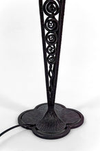 将图片加载到图库查看器,Lampe Champignon en Fer Forgé et Abat-jour en Pâte de Verre Soufflée , Art Déco , France, circa 1920