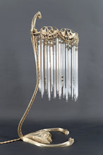 将图片加载到图库查看器,Lampe en Bronze et Pendeloques par Hector Guimard, France, Art Nouveau, Circa 1910