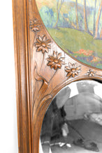 Загрузить изображение в средство просмотра галереи, Important Miroir Trumeau en Noyer Sculpté, Art Nouveau, France, Circa 1900