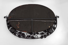 将图片加载到图库查看器,Miroir Art déco en fer forgé à décor de roses, vers 1920