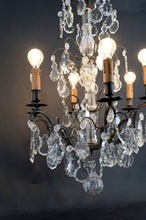 将图片加载到图库查看器,Lustre cage en bronze et cristal de Baccarat – Style Louis XV / Transition – France, vers 1900