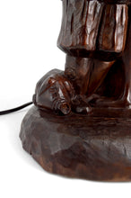 Загрузить изображение в средство просмотра галереи, Lampe sculpturale « Don Quichotte et Sancho Panza », Forêt-Noire, Allemagne, vers 1950