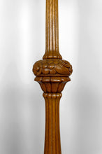 将图片加载到图库查看器,Important lampadaire Art Déco en chêne sculpté, France, vers 1920