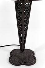 将图片加载到图库查看器,Lampe Champignon en Fer Forgé et Abat-jour en Pâte de Verre Soufflée , Art Déco , France, circa 1920