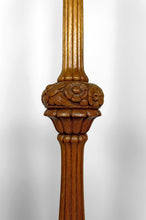 将图片加载到图库查看器,Important lampadaire Art Déco en chêne sculpté, France, vers 1920