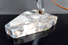 将图片加载到图库查看器,Importante Lampe de Bureau, Chrome, Aluminium et Marbre, Art Déco Moderniste, France, Circa 1930