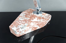 将图片加载到图库查看器,Importante Lampe de Bureau, Chrome, Aluminium et Marbre, Art Déco Moderniste, France, Circa 1930