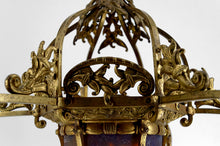 将图片加载到图库查看器,Important lustre en bronze doré et pâte de verre soufflée, Muller Frères Lunéville, France, vers 1920