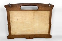 将图片加载到图库查看器,Vestiaire / Porte-Manteau Mural Art Nouveau en Chêne et Loupe d’Orme, Patères en Bronze et Miroir Biseauté, Circa 1900