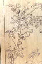 Загрузить изображение в средство просмотра галереи, Paire de Panneaux Pyrogravés, Les Saisons : Automne & Hiver, Art Nouveau, France, vers 1900