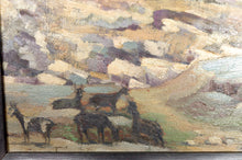 将图片加载到图库查看器,Peinture, Huile sur panneau, "Ville Côtière Méditerranéenne", France, Circa 1930