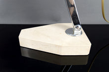 将图片加载到图库查看器,Importante Lampe de Bureau, Chrome, Aluminium et Marbre, Art Déco Moderniste, France, Circa 1930