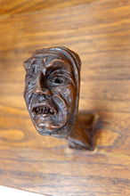 Загрузить изображение в средство просмотра галереи, Original Vestiaire Mural, Patères Sculptées sur un Thème Fantastique: Sorcières, Diable et Démons, Art Nouveau Gothique, Début XXe