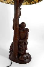 Загрузить изображение в средство просмотра галереи, Lampe sculpturale « Don Quichotte et Sancho Panza », Forêt-Noire, Allemagne, vers 1950