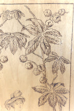 Загрузить изображение в средство просмотра галереи, Paire de Panneaux Pyrogravés, Les Saisons : Automne & Hiver, Art Nouveau, France, vers 1900