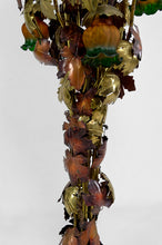 将图片加载到图库查看器,Important lampadaire "Vigne" en métal patiné, Hollywood Regency, Circa 1960