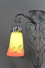 将图片加载到图库查看器,Importante lampe bicéphale Art Déco en fer forgé – Muller Frères Lunéville, France, vers 1930