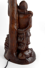 Загрузить изображение в средство просмотра галереи, Lampe sculpturale « Don Quichotte et Sancho Panza », Forêt-Noire, Allemagne, vers 1950