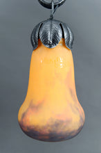 Загрузить изображение в средство просмотра галереи, Importante lampe bicéphale Art Déco en fer forgé à double patine– Muller Frères, circa 1920