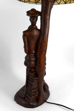 Загрузить изображение в средство просмотра галереи, Lampe sculpturale « Don Quichotte et Sancho Panza », Forêt-Noire, Allemagne, vers 1950
