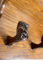 Загрузить изображение в средство просмотра галереи, Original Vestiaire Mural, Patères Sculptées sur un Thème Fantastique: Sorcières, Diable et Démons, Art Nouveau Gothique, Début XXe