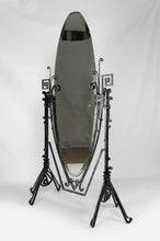 将图片加载到图库查看器,Important miroir psyché Art Déco en fer Forgé, France, Circa 1920