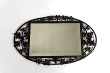 Загрузить изображение в средство просмотра галереи, Miroir Art Déco en fer forgé à décor de vigne, France, circa 1920