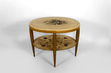 Lade das Bild in den Galerie-Viewer, Guéridon Art Déco d’Exception à Décor Floral Peint et Doré – France, vers 1920