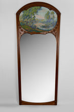 Загрузить изображение в средство просмотра галереи, Important Miroir Trumeau en Noyer Sculpté, Art Nouveau, France, Circa 1900