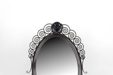 将图片加载到图库查看器,Miroir en Fer Forgé, Art Déco, Thème Floral , France, Circa 1920