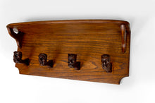 Загрузить изображение в средство просмотра галереи, Original Vestiaire Mural, Patères Sculptées sur un Thème Fantastique: Sorcières, Diable et Démons, Art Nouveau Gothique, Début XXe