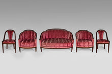 Lade das Bild in den Galerie-Viewer, Salon Art Déco en velours rose par Paul Follot, circa 1920