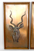 Загрузить изображение в средство просмотра галереи, Paire de Panneaux Muraux, Antilopes, Michele Original pour Space Age Products, Rhodésie, Années 1970