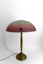 将图片加载到图库查看器,Exceptionnelle lampe Art Déco française en bronze et pâte de verre – Vers 1920