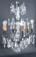 将图片加载到图库查看器,Lustre cage en bronze et cristal de Baccarat – Style Louis XV / Transition – France, vers 1900
