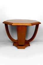 将图片加载到图库查看器,Guéridon / Table d’Appoint Octogonale en Noyer – Art Déco Moderniste, France, Circa 1930