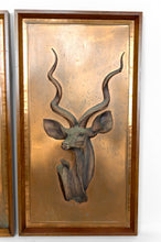 Загрузить изображение в средство просмотра галереи, Paire de Panneaux Muraux, Antilopes, Michele Original pour Space Age Products, Rhodésie, Années 1970