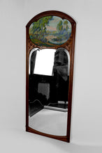 Загрузить изображение в средство просмотра галереи, Important Miroir Trumeau en Noyer Sculpté, Art Nouveau, France, Circa 1900