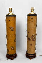 将图片加载到图库查看器,Paire d'Importantes Lampes, Anciens Rouleaux Encreur Art Nouveau Industriel, Circa 1900