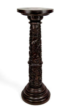 将图片加载到图库查看器,Importante colonne / sellette haute asiatique en bois sculpté, circa 1880, Indochine