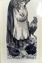 Загрузить изображение в средство просмотра галереи, Paire de Gravures Xylographes, "Couple de Paysans", France, Circa 1970