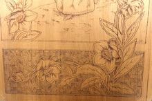 Загрузить изображение в средство просмотра галереи, Paire de Panneaux Pyrogravés, Les Saisons : Automne & Hiver, Art Nouveau, France, vers 1900