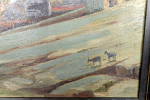将图片加载到图库查看器,Peinture, Huile sur panneau, "Ville Côtière Méditerranéenne", France, Circa 1930