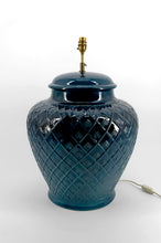 将图片加载到图库查看器,Importante lampe en céramique bleue, France, Années 1950-1960