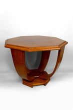 将图片加载到图库查看器,Guéridon / Table d’Appoint Octogonale en Noyer – Art Déco Moderniste, France, Circa 1930