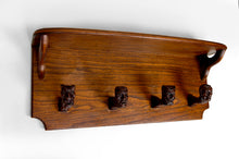 Загрузить изображение в средство просмотра галереи, Original Vestiaire Mural, Patères Sculptées sur un Thème Fantastique: Sorcières, Diable et Démons, Art Nouveau Gothique, Début XXe