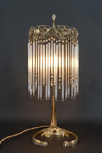 将图片加载到图库查看器,Lampe en Bronze et Pendeloques par Hector Guimard, France, Art Nouveau, Circa 1910