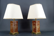 将图片加载到图库查看器,Paire de Lampes Chinoisantes / Japonisantes, Style Hollywood Regency, France, Circa 1970