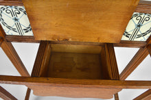 将图片加载到图库查看器,Vestiaire chêne et carreaux de céramique, Art Nouveau, France, Circa 1910