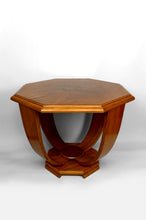 将图片加载到图库查看器,Guéridon / Table d’Appoint Octogonale en Noyer – Art Déco Moderniste, France, Circa 1930